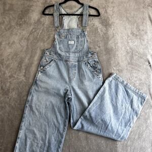 Levi's Denim Overalls Two Horse Brand Womens Sm Baggy Wide Leg Farmcore